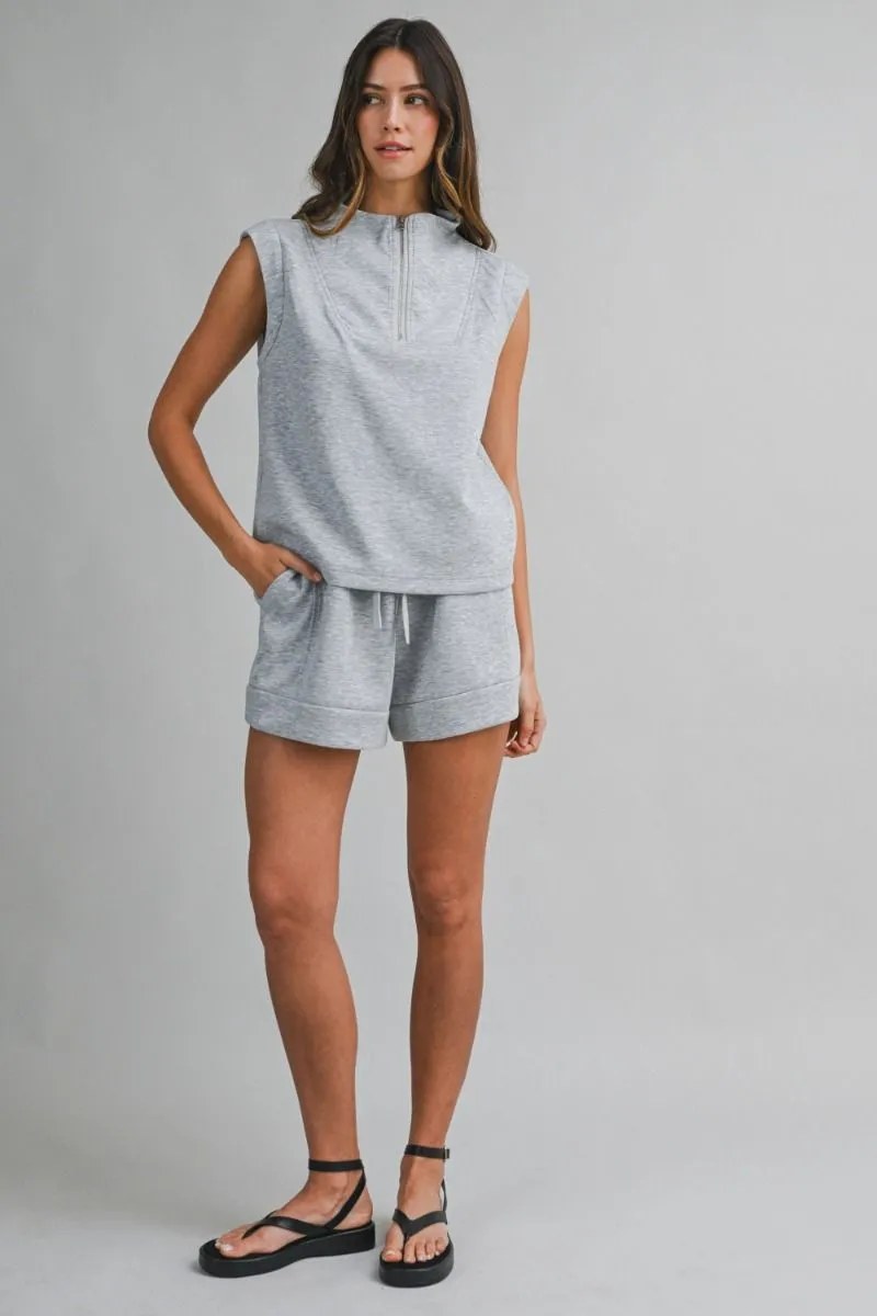 Scuba Zip Up Tank and Shorts Set Grey sold by Sand Dollar product image thumbnail 3