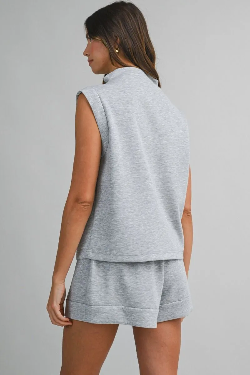 Scuba Zip Up Tank and Shorts Set Grey sold by Sand Dollar product image thumbnail 4