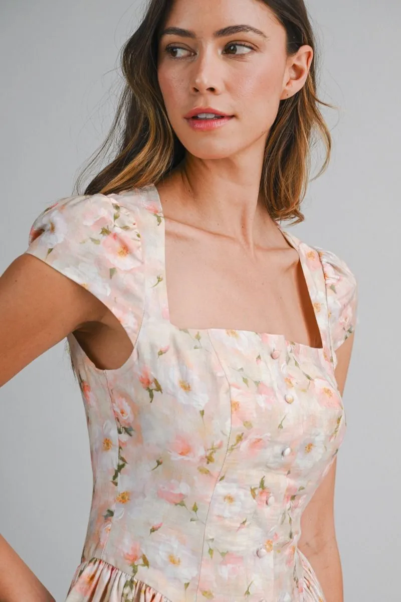 Floral Print Mini Dress Coral sold by Sand Dollar product image thumbnail 3