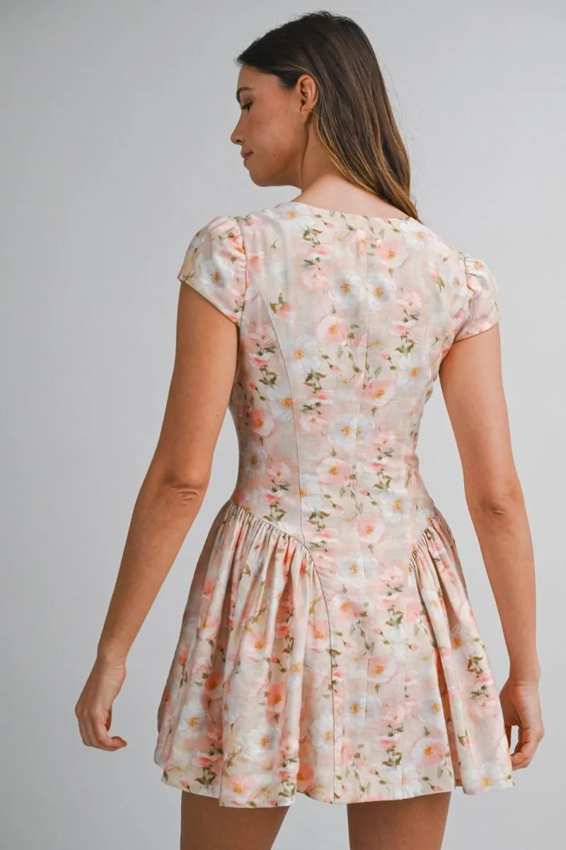 Floral Print Mini Dress Coral sold by Sand Dollar product image thumbnail 4