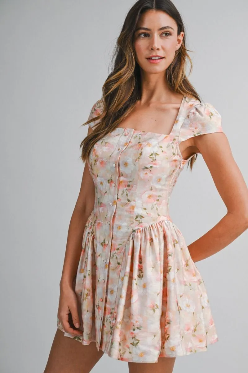 Floral Print Mini Dress Coral sold by Sand Dollar product image thumbnail 2