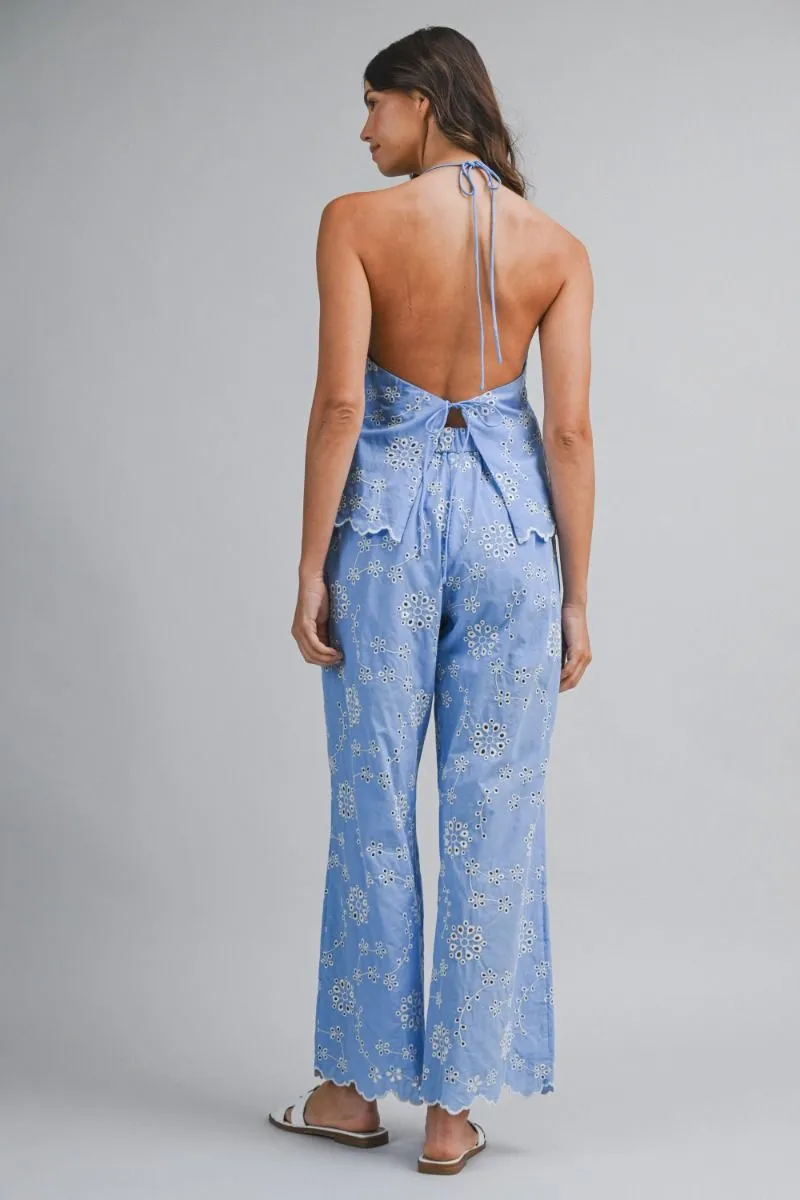Embroidery Halter Top and Pants Blue sold by Sand Dollar product image thumbnail 4