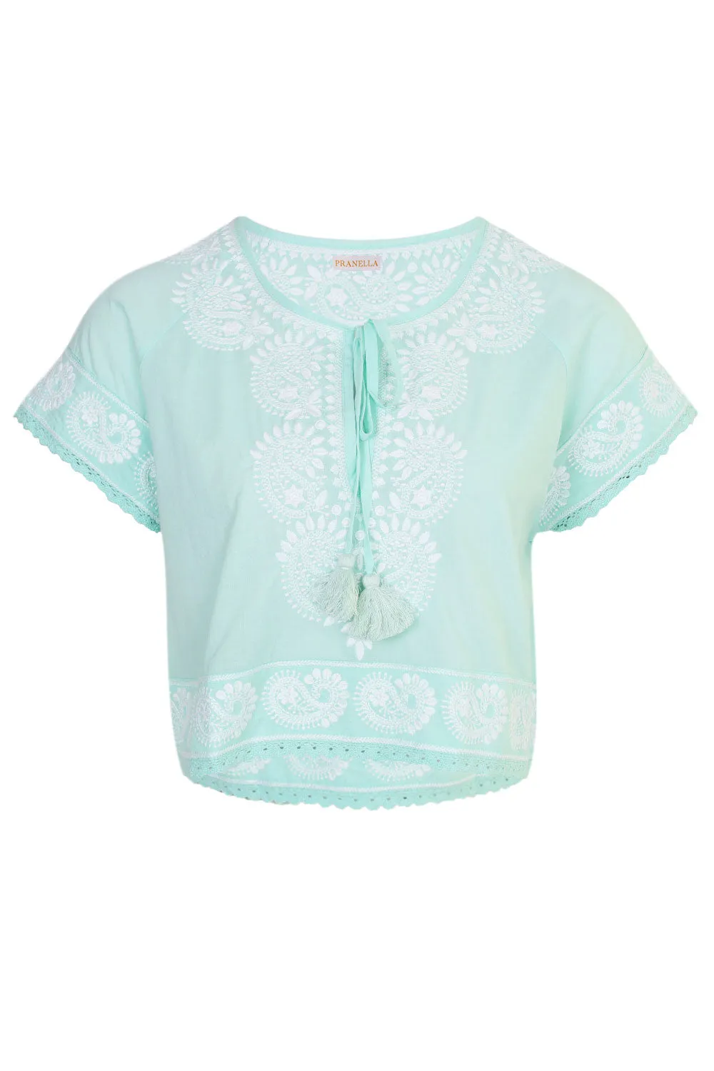 Yoko Top Mint/White sold by Sand Dollar