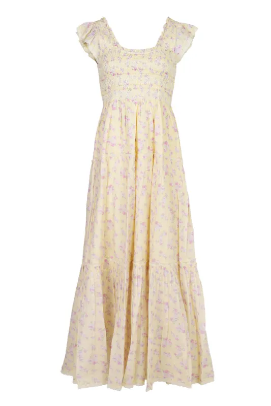 Chessie Dress Lemon Spritz made by LoveShackFancy