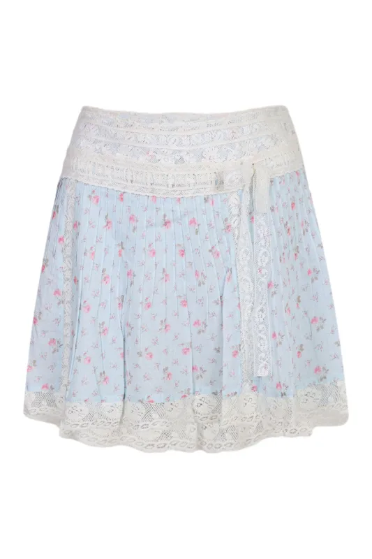 Solena Skirt Chapparal Blue made by LoveShackFancy