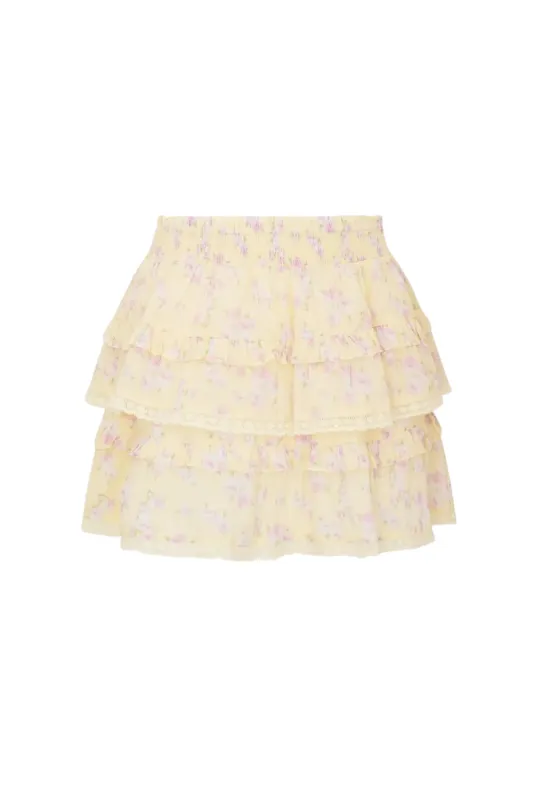 Ruffle Mini Skirt Lemon Spritz made by LoveShackFancy