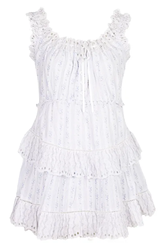 Zayan Dress Sky Bonnet Blue made by LoveShackFancy