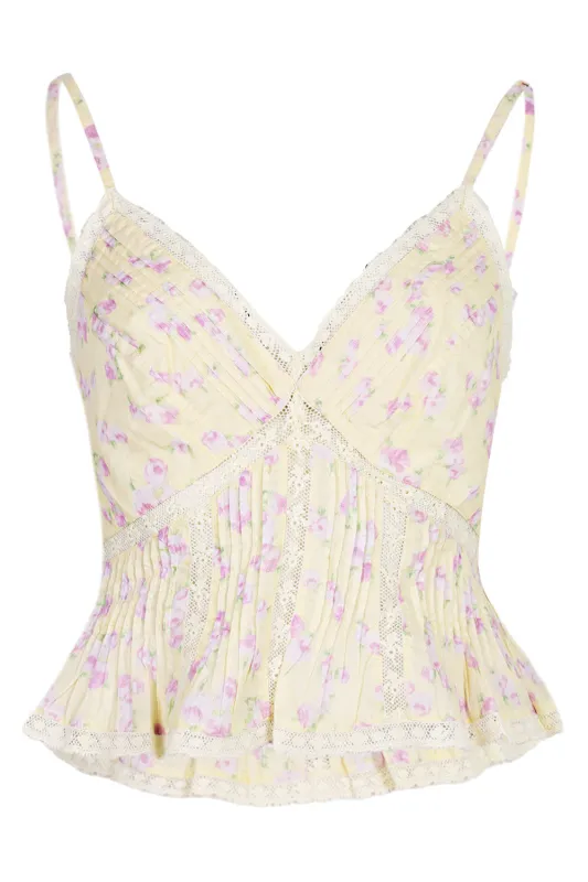 Elsette Top Lemon Spritz made by LoveShackFancy