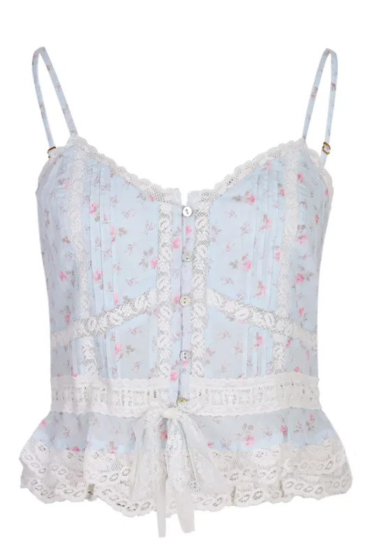 Avra Top Chapparal Blue made by LoveShackFancy