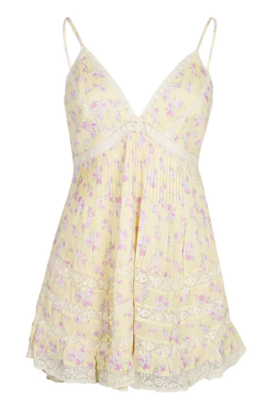 Alonna Dress Lemon Spritz made by LoveShackFancy