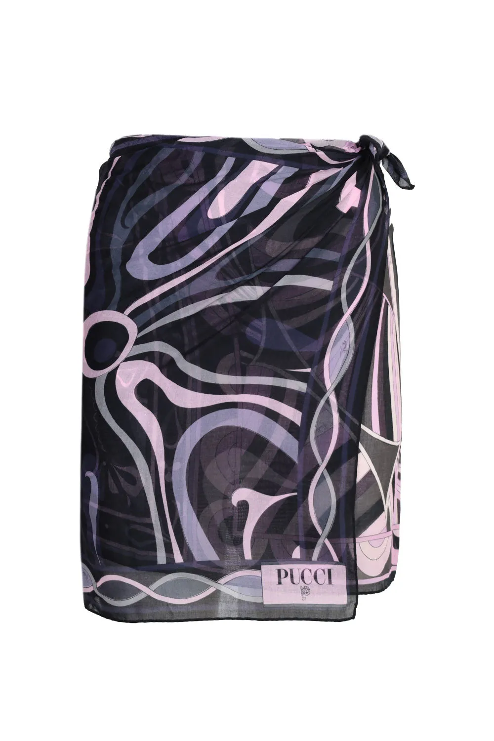 Sarong with Mixed Print Black and Pink sold by Sand Dollar
