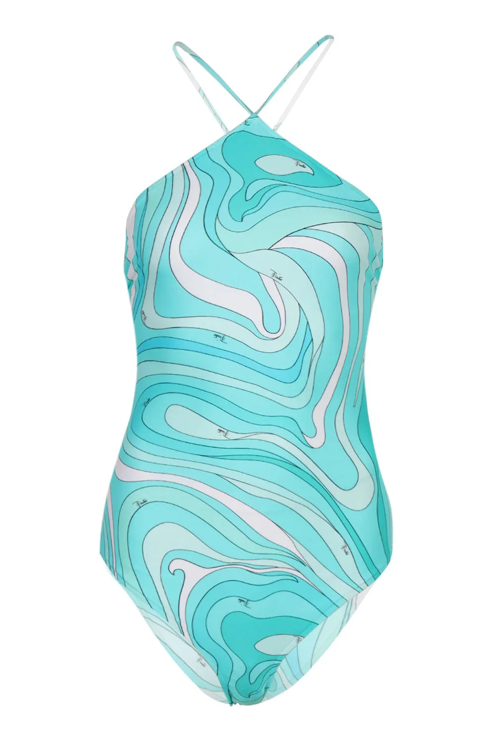 Marmo Print Swimsuit Turquoise sold by Sand Dollar