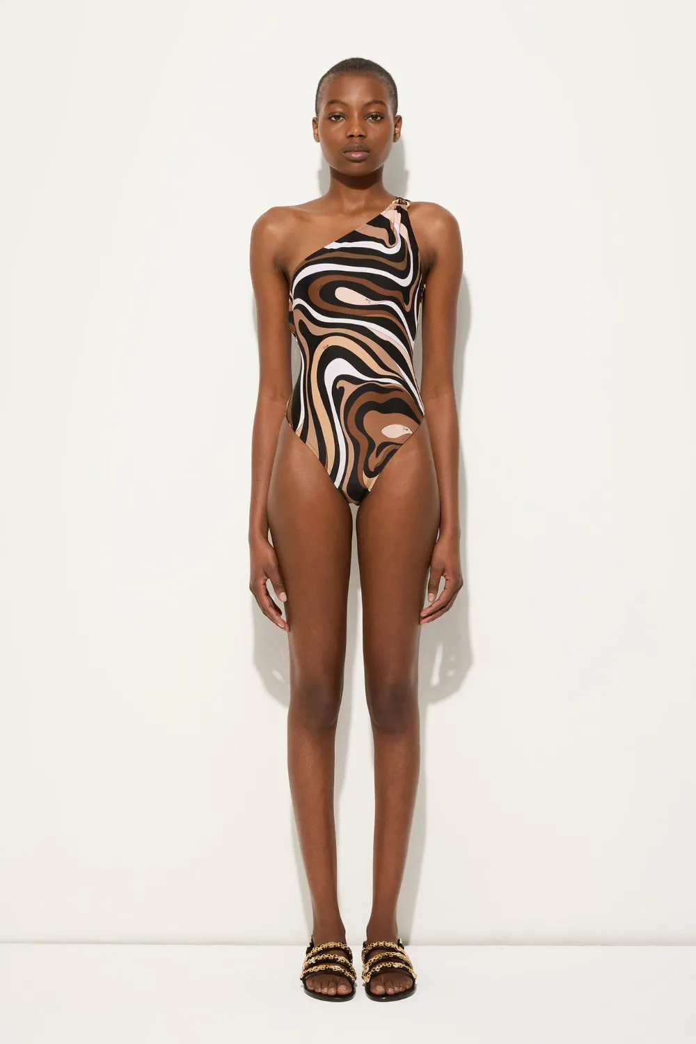 Marmo Print Swimsuit Black/Gold sold by Sand Dollar product image thumbnail 3