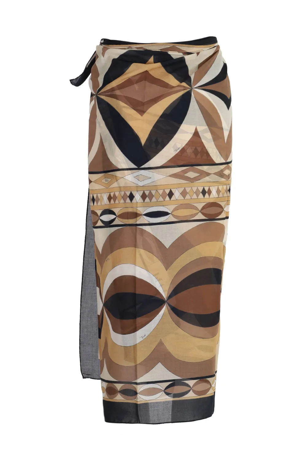 Black and Gold Printed Cotton Sarong sold by Sand Dollar product image thumbnail 2