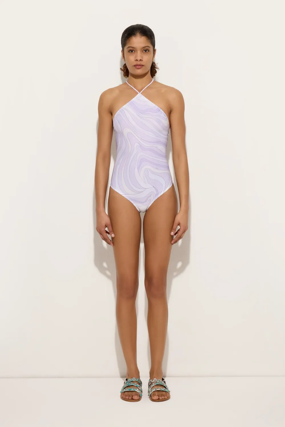 Marmo Print Swimsuit Lavander sold by Sand Dollar product image thumbnail 2