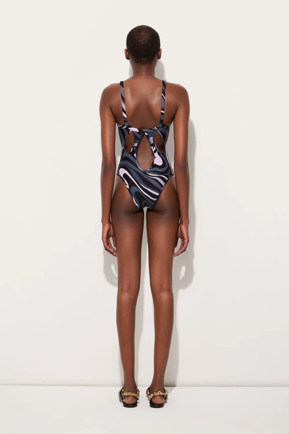 Marmo Print Swimsuit Black Pink sold by Sand Dollar product image thumbnail 4