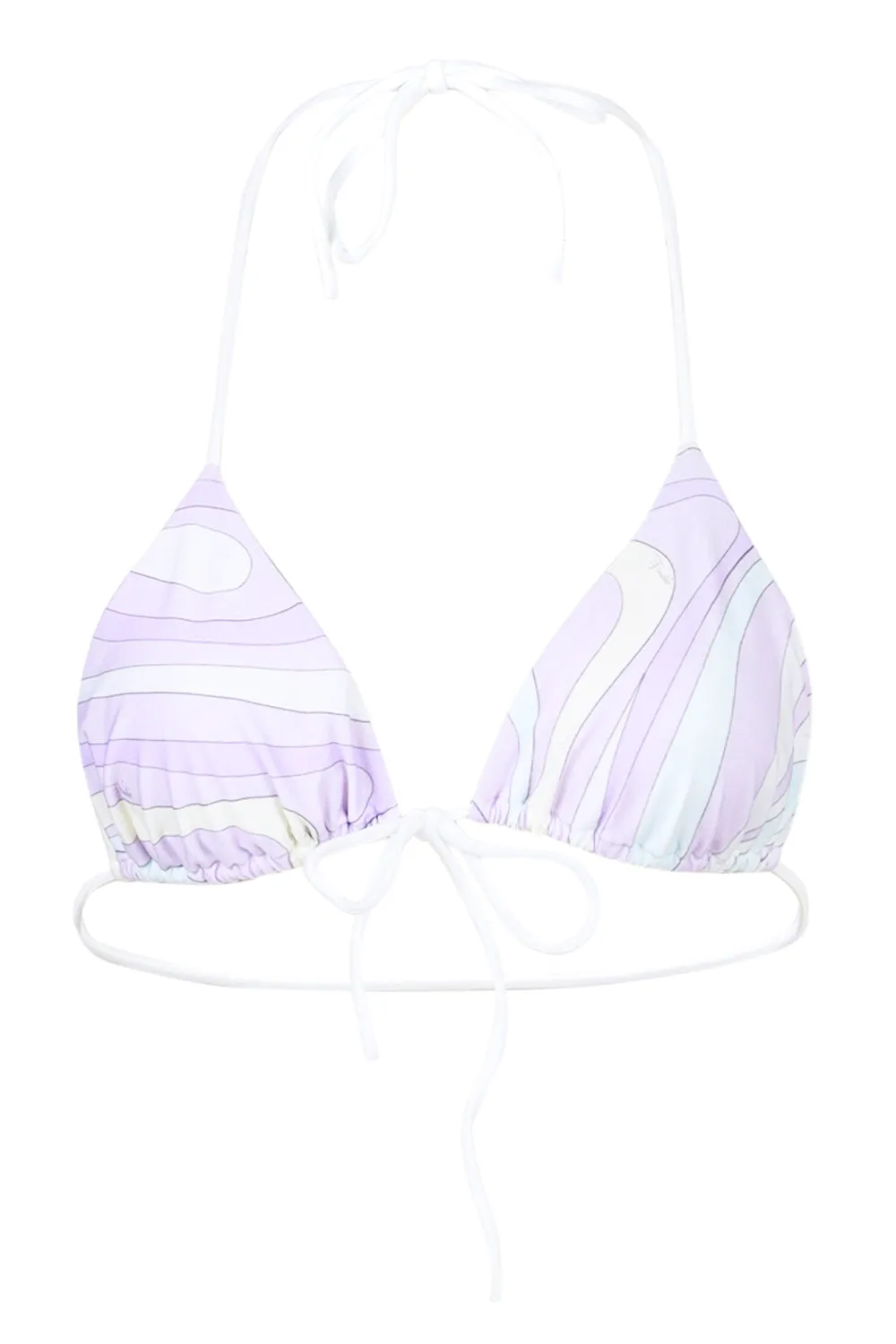 Marmo Print Triangle Bikini Top Lavander sold by Sand Dollar