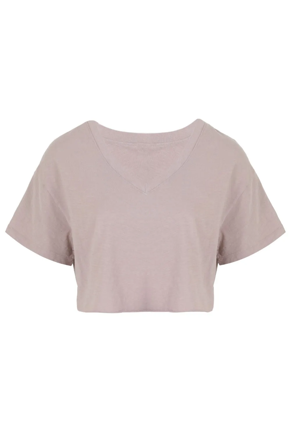B30 V-Neck Crop Jersey Tee Taupe sold by Sand Dollar