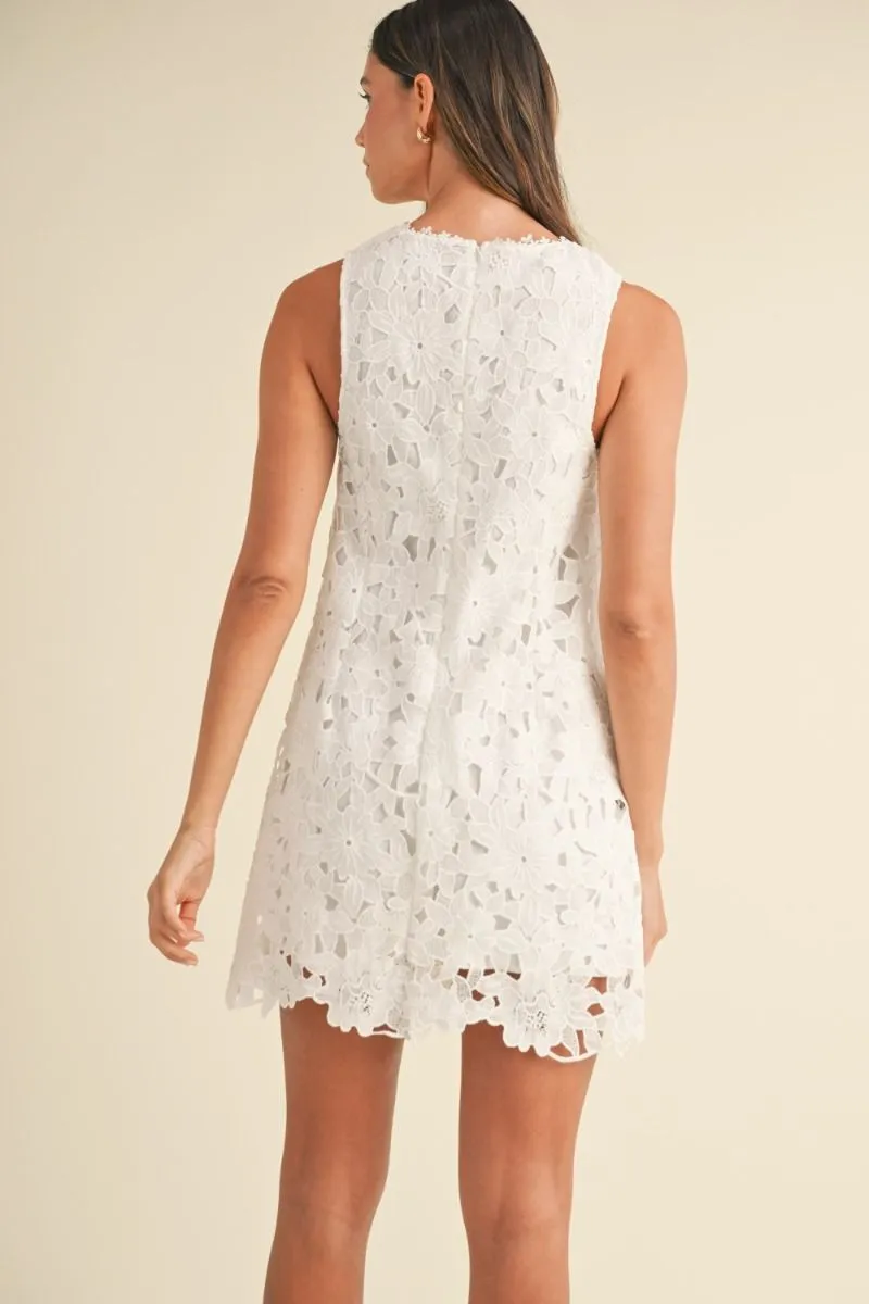 Lace Sleeveless Dress Off White sold by Sand Dollar product image thumbnail 4