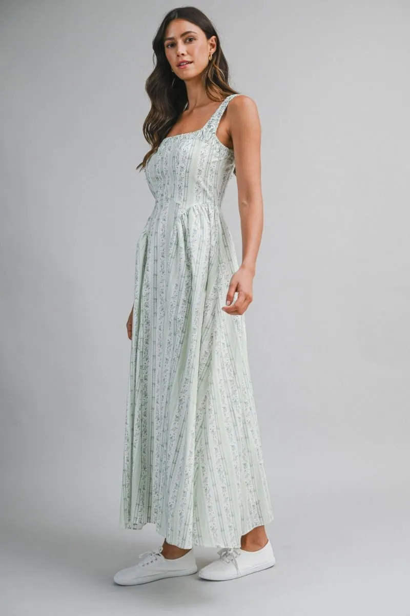 Floral Printed Midi Dress Sage sold by Sand Dollar product image thumbnail 2