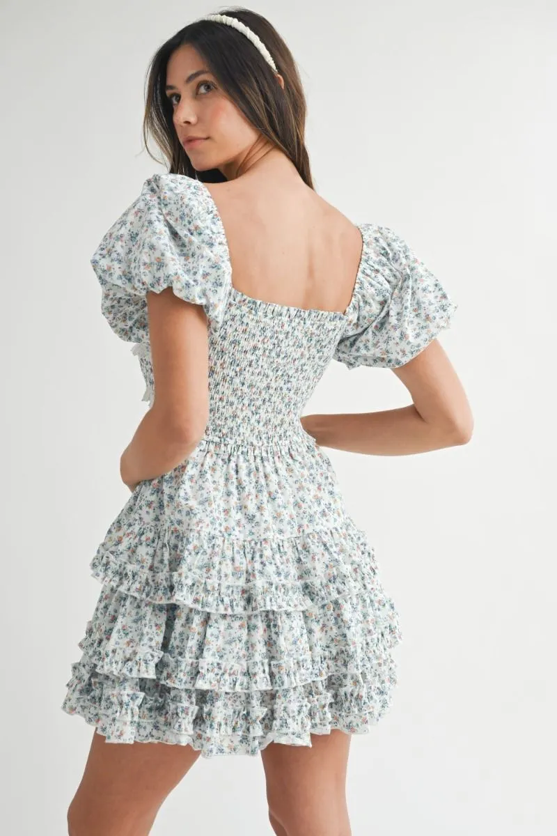 Floral Lace Mini Dress Blue Multi sold by Sand Dollar product image thumbnail 4