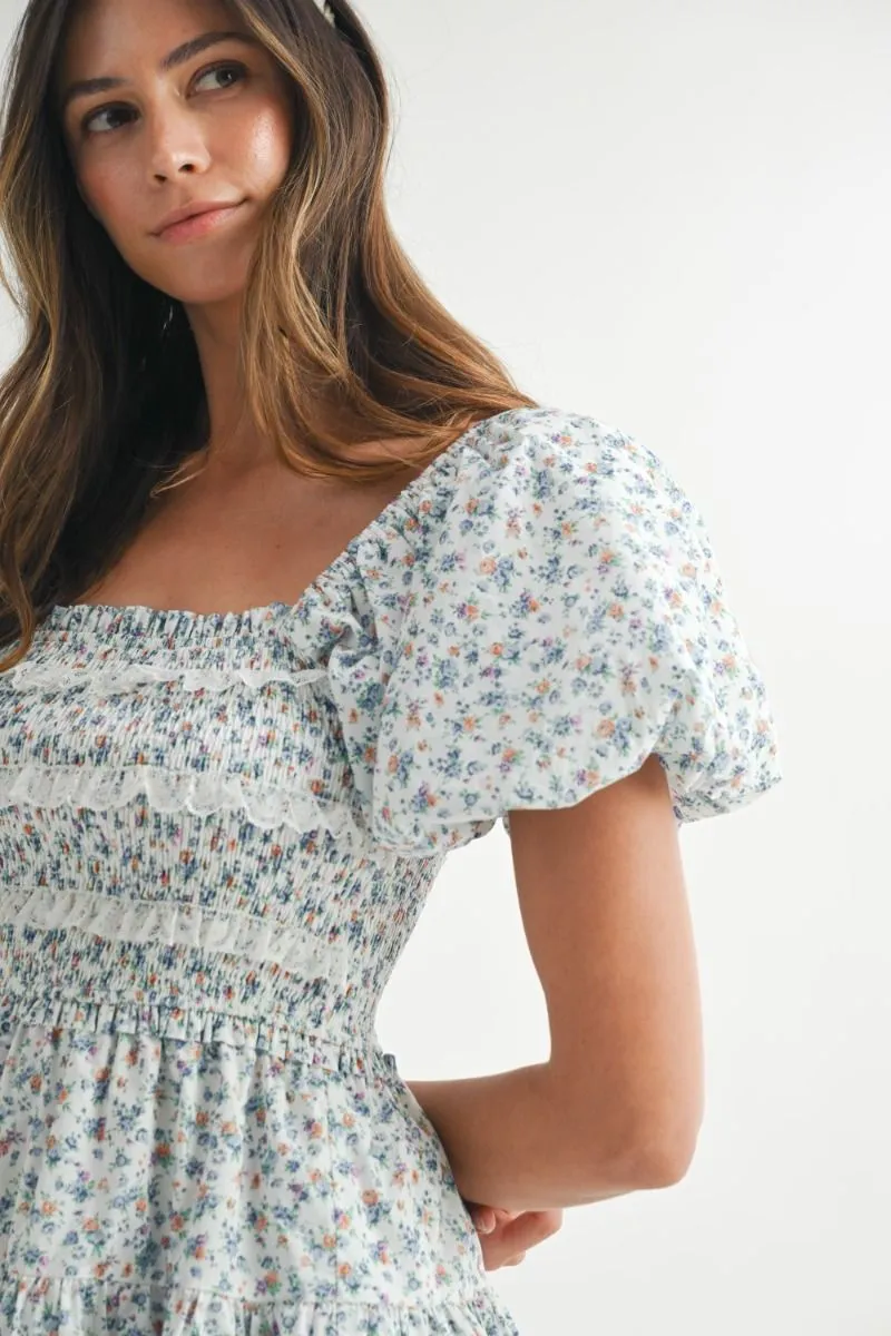 Floral Lace Mini Dress Blue Multi sold by Sand Dollar product image thumbnail 2