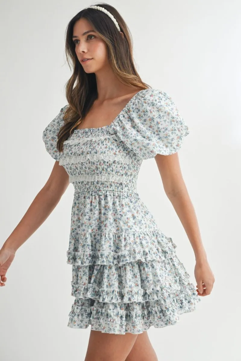 Floral Lace Mini Dress Blue Multi sold by Sand Dollar product image thumbnail 3