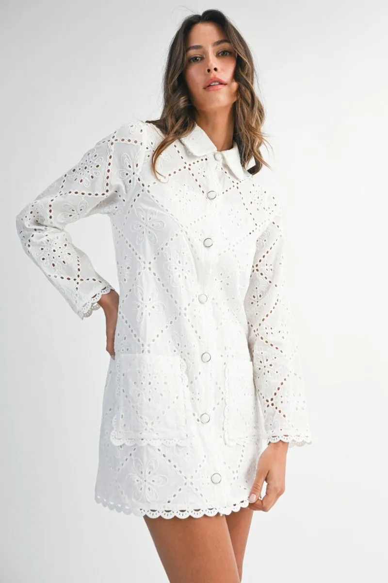 Eyelet Shirts Dress Off White sold by Sand Dollar product image thumbnail 2