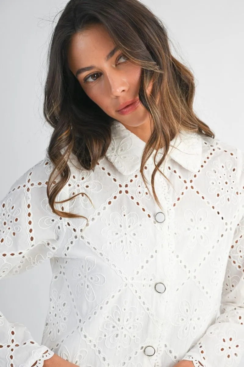 Eyelet Shirts Dress Off White sold by Sand Dollar product image thumbnail 3