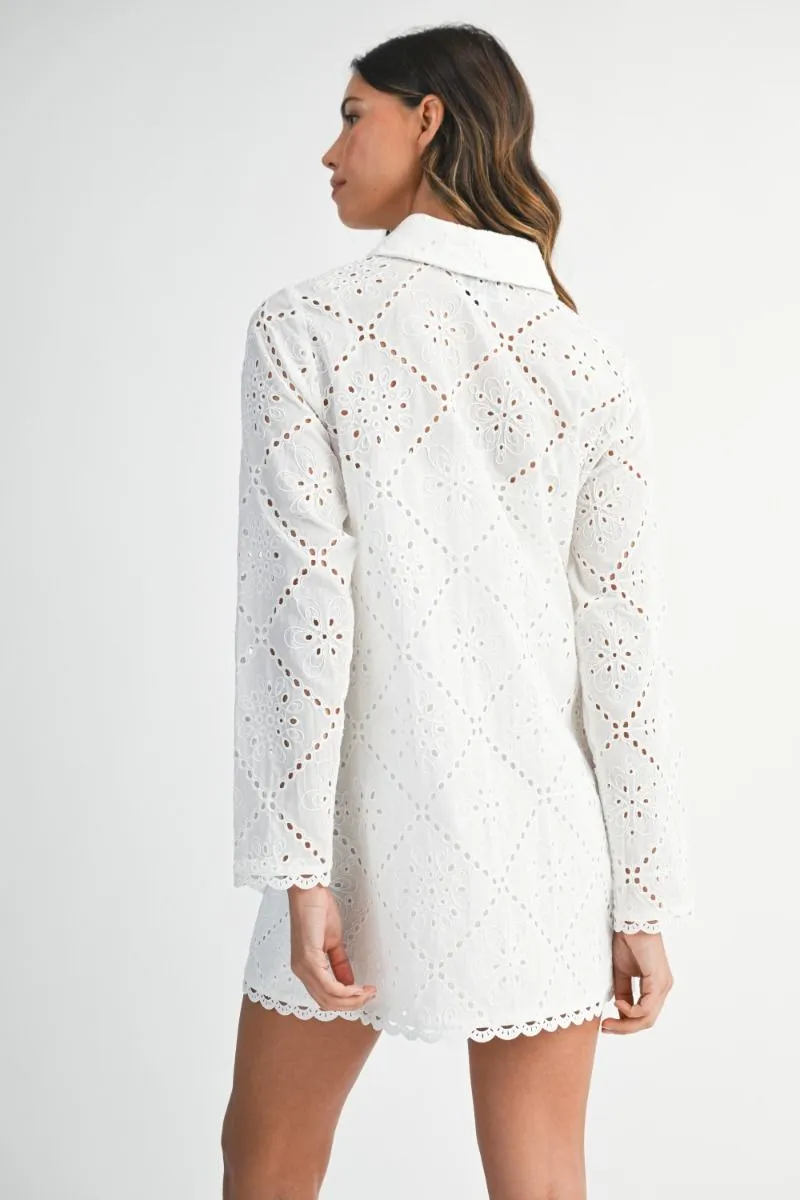 Eyelet Shirts Dress Off White sold by Sand Dollar product image thumbnail 4