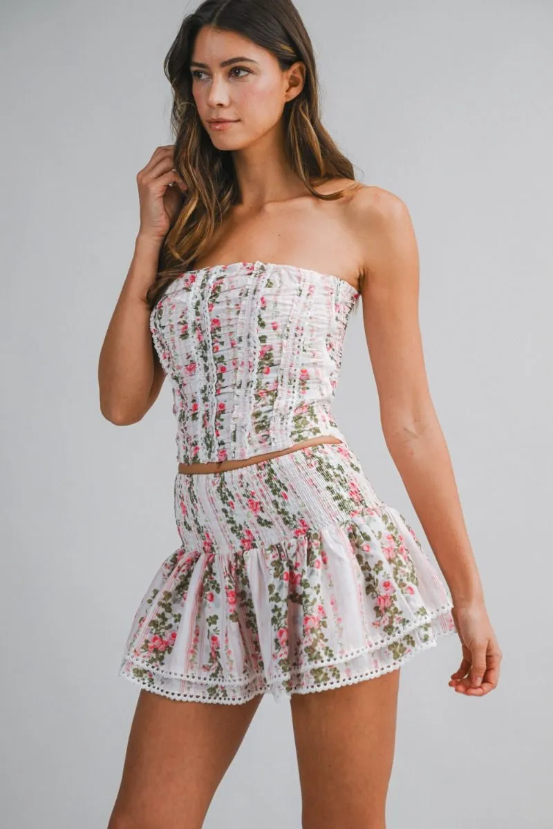 Corset Top and Skort Set Rose sold by Sand Dollar product image thumbnail 2