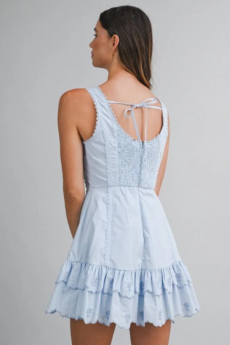 Embroidered Mini Dress Blue sold by Sand Dollar product image thumbnail 3