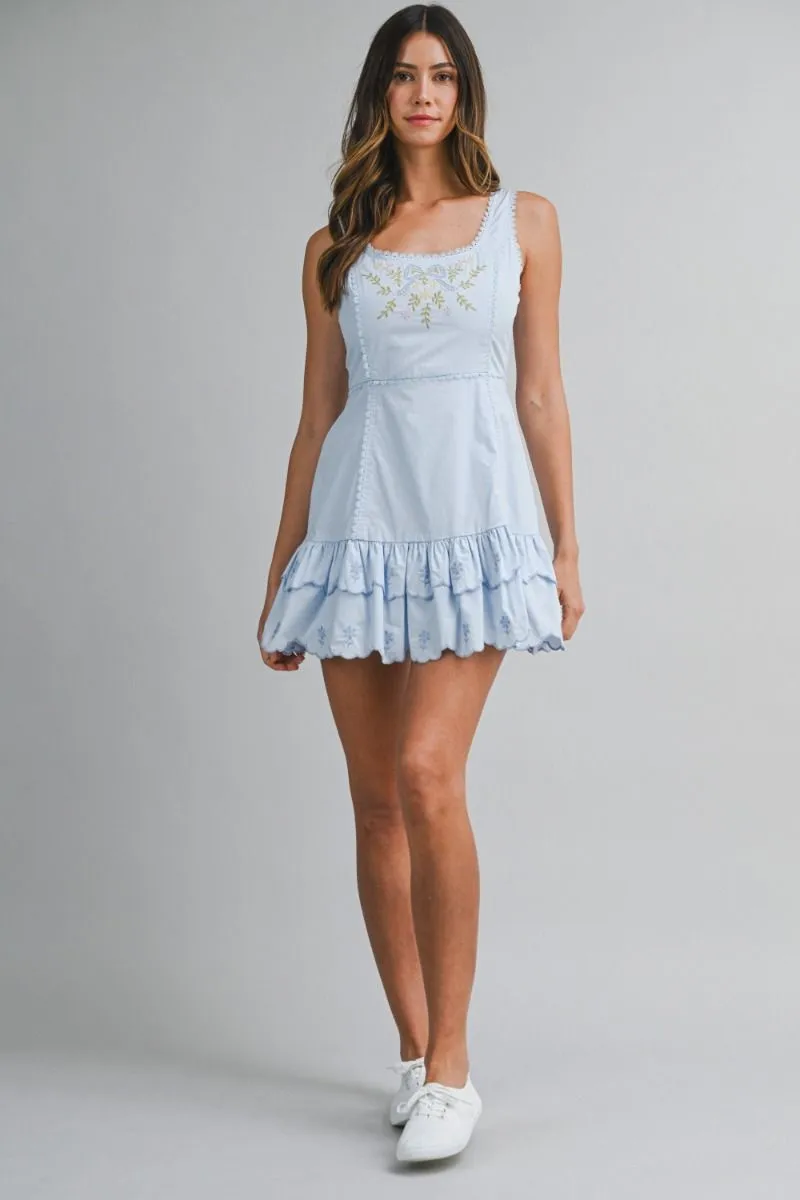 Embroidered Mini Dress Blue sold by Sand Dollar product image thumbnail 2
