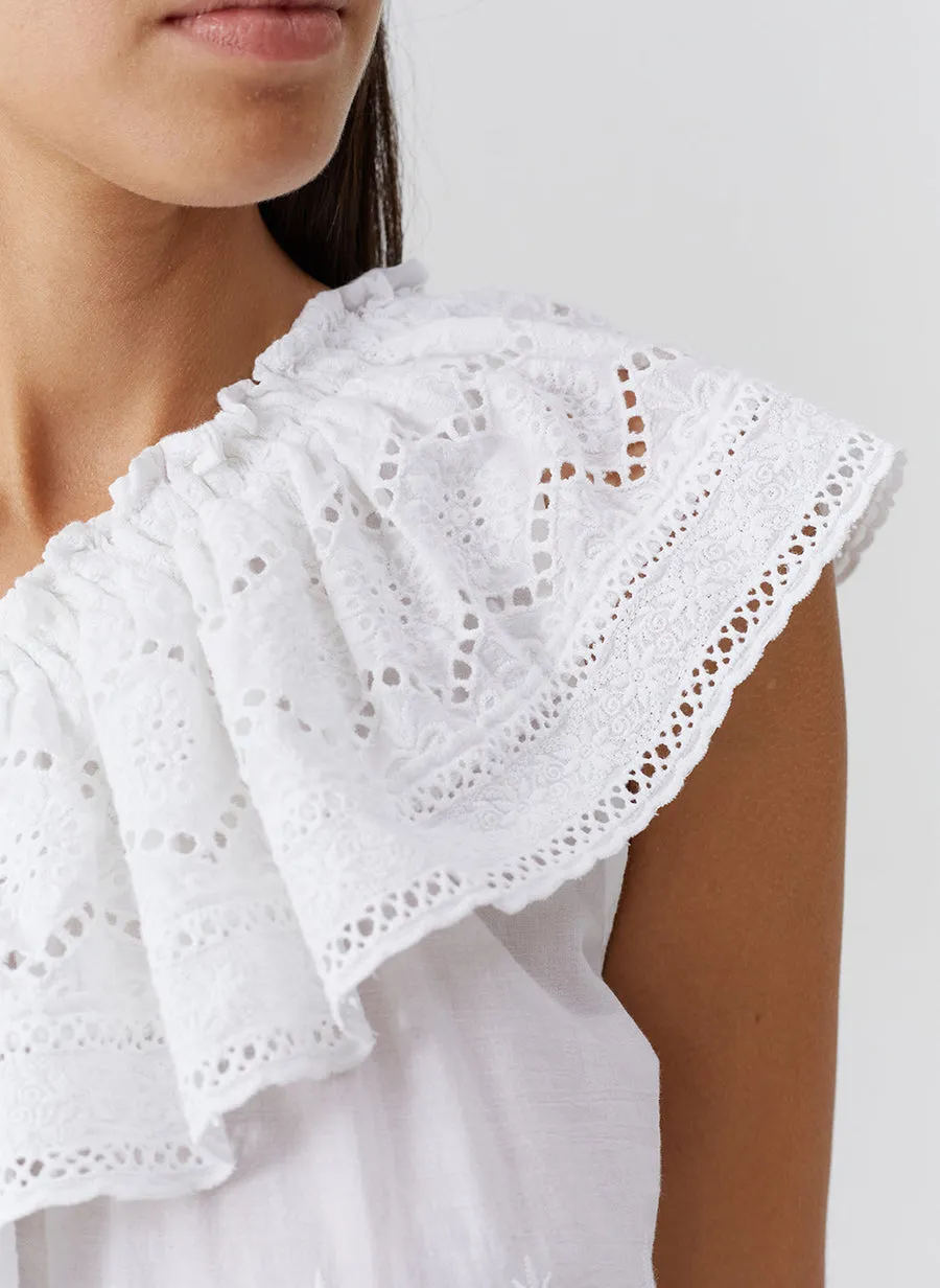 Bree One Shoulder Ruffle Dress White sold by Sand Dollar product image thumbnail 3