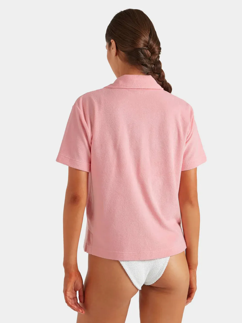 Terry Towelling Cuban Shirt Pink sold by Sand Dollar product image thumbnail 5