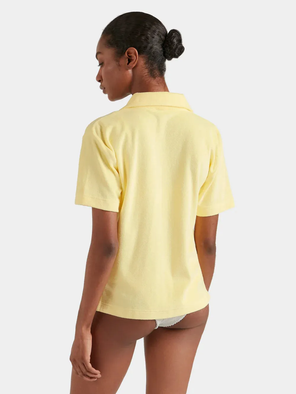 Terry Towelling Cuban Shirt Butter sold by Sand Dollar product image thumbnail 5