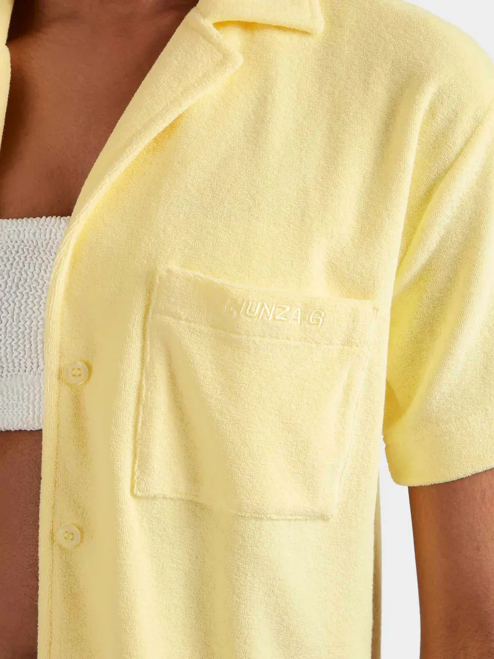Terry Towelling Cuban Shirt Butter sold by Sand Dollar product image thumbnail 4