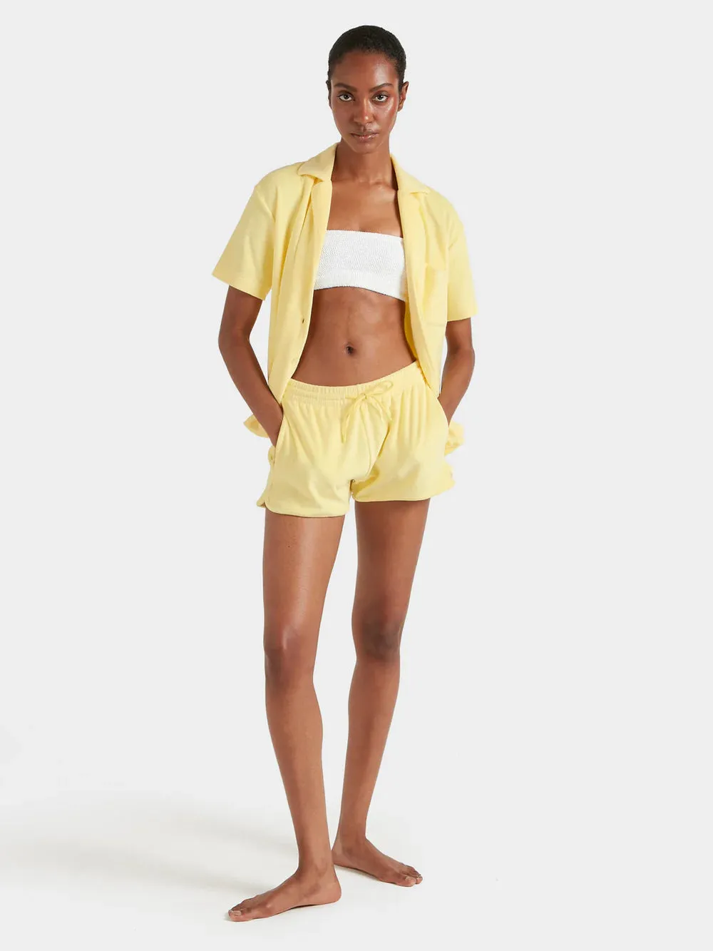 Terry Towelling Cuban Shirt Butter sold by Sand Dollar product image thumbnail 3