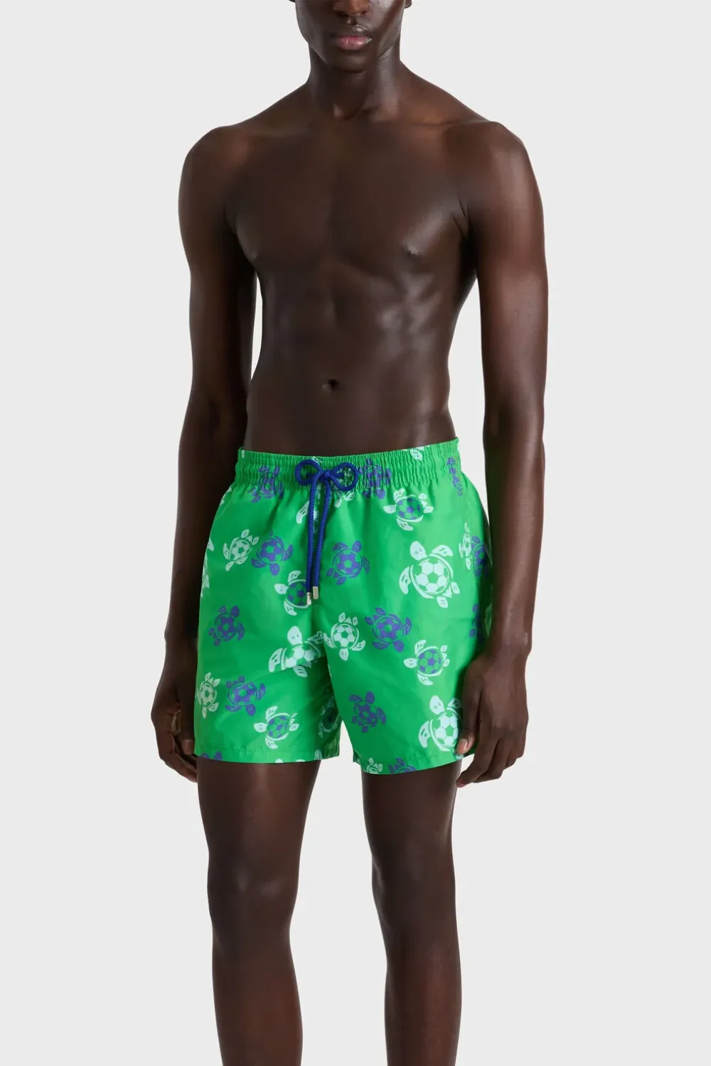 Men Swim Shorts Soccer Turtles Laser sold by Sand Dollar