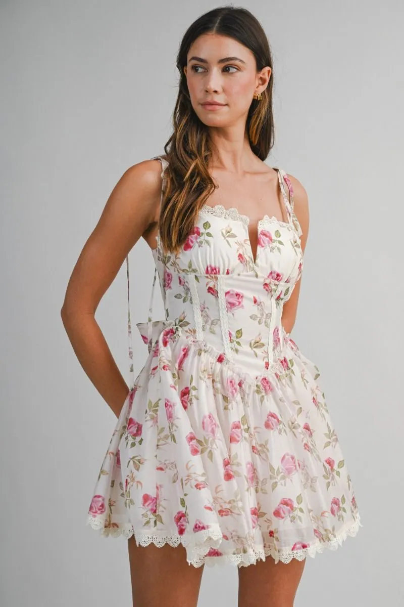 Floral Print Mini Dress Cream sold by Sand Dollar product image thumbnail 2
