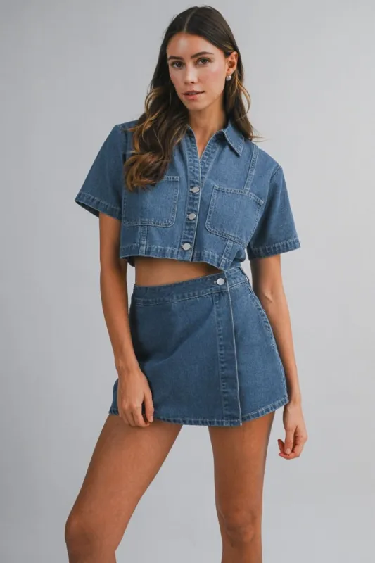Shirt and Skort Denim Set made by MABLE