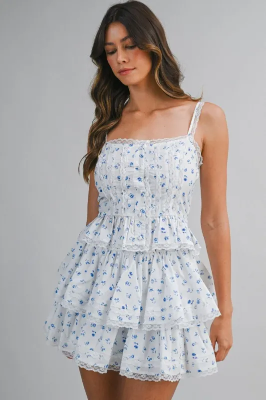 Peplum Top and Skirt Set Off White made by MABLE