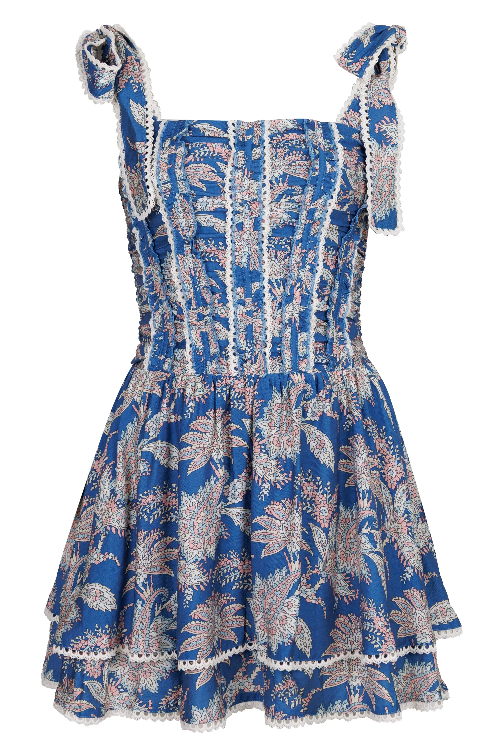 Paisley Corset Mini Dress Dark Blue sold by Sand Dollar