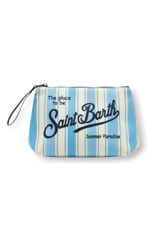 Aline Pouch Big Stripes Blue made by Sand Dollar