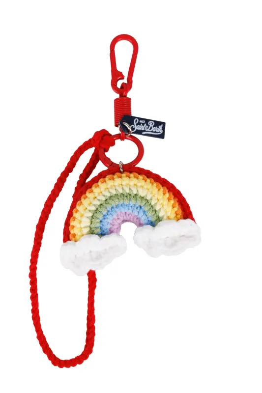Keyring Loop with Crochet Rainbow made by MC2 Saint Barth