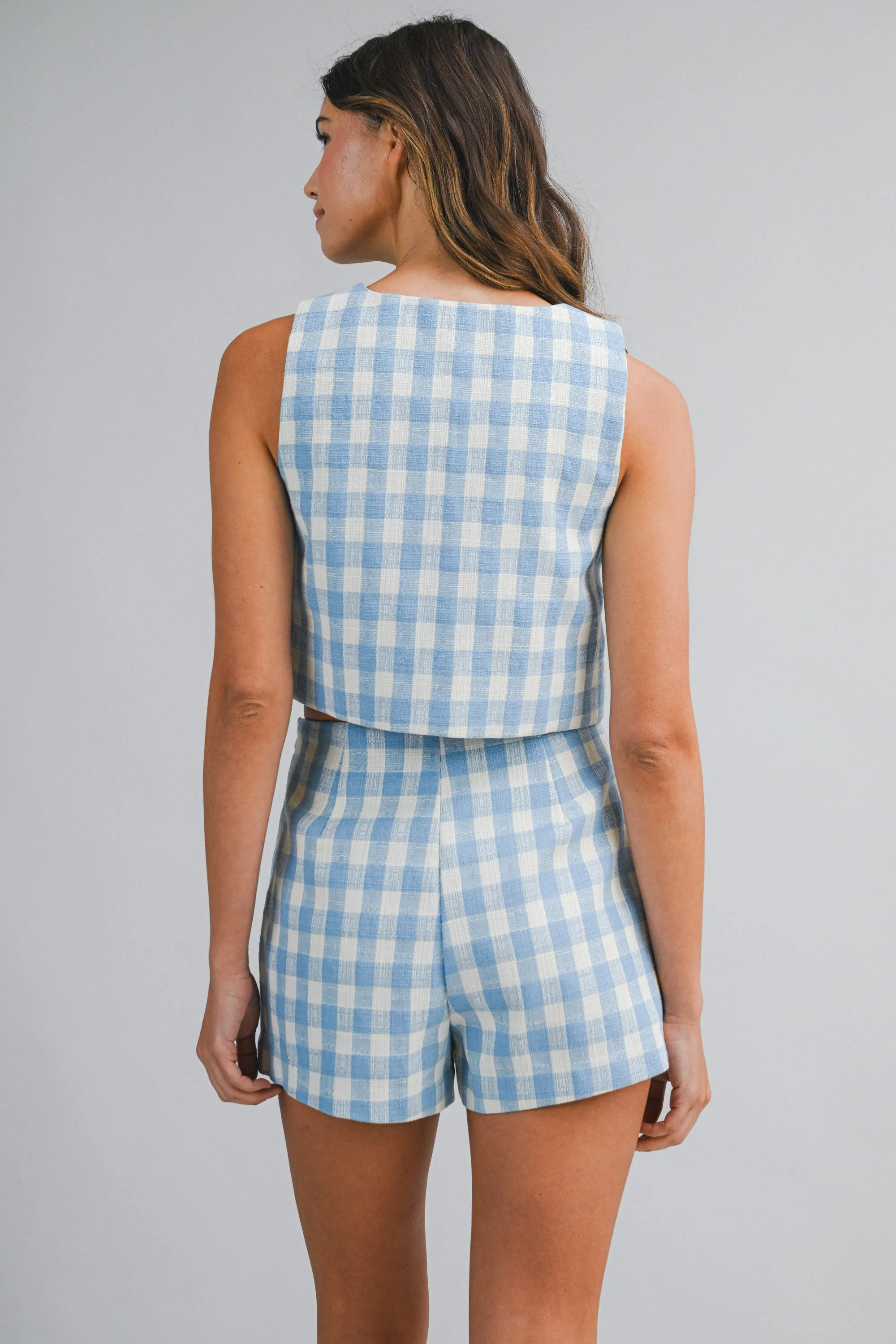 Gingham Top and Skort Set Blue sold by Sand Dollar product image thumbnail 3