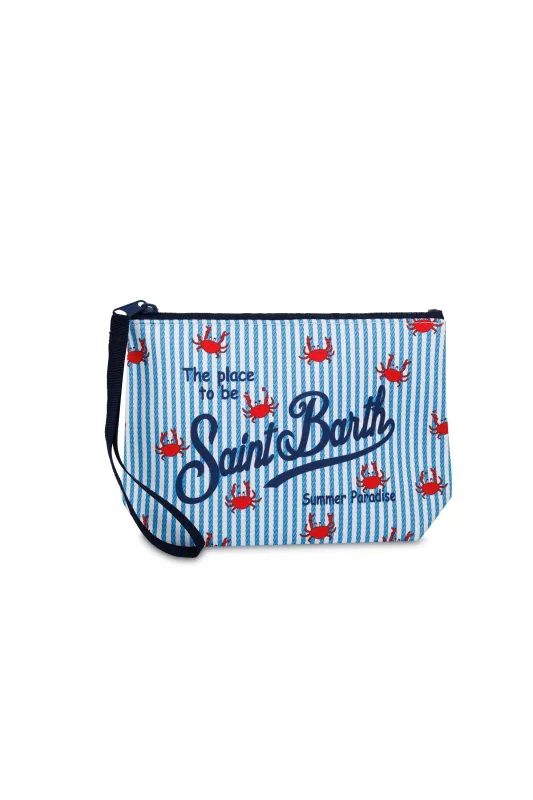 Aline Pouch Stripe Scape made by Sand Dollar