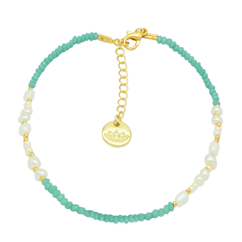 Sam Anklet Turquoise sold by Sand Dollar