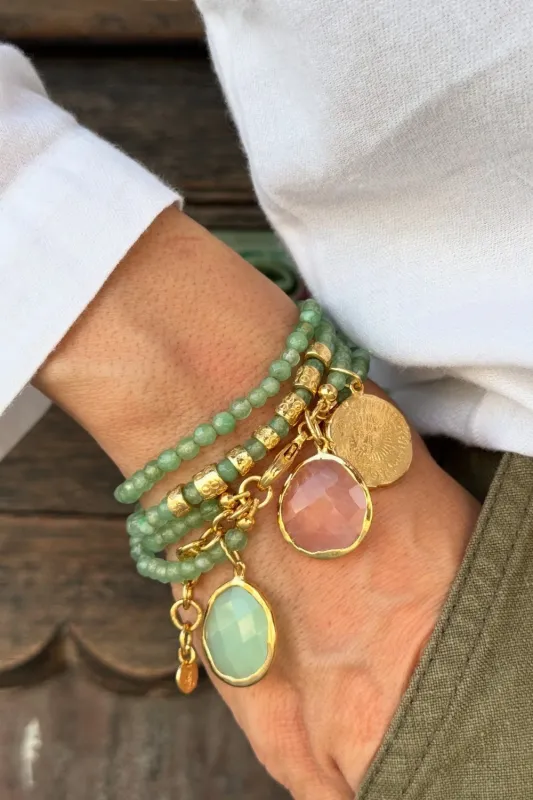Grace Bracelet Light Green made by Sand Dollar