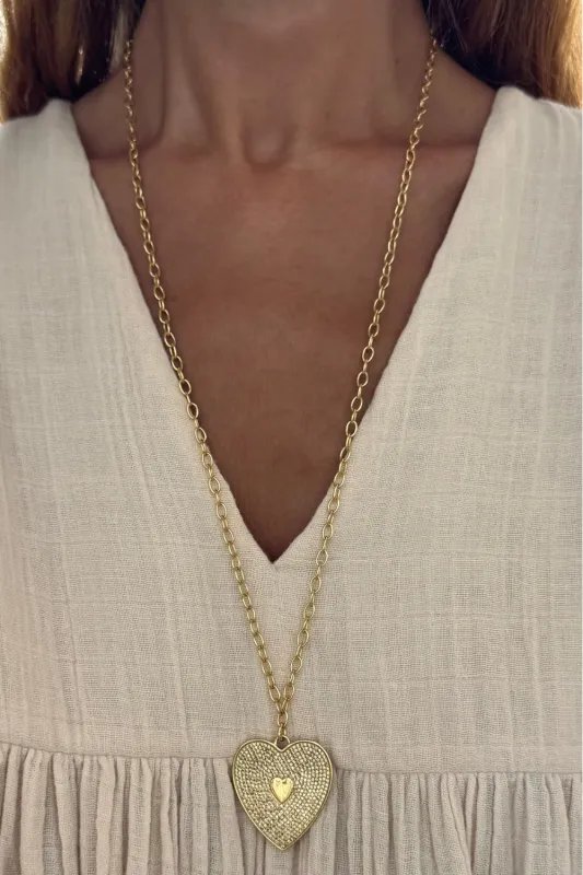 Del Heart Long Necklace made by Sand Dollar
